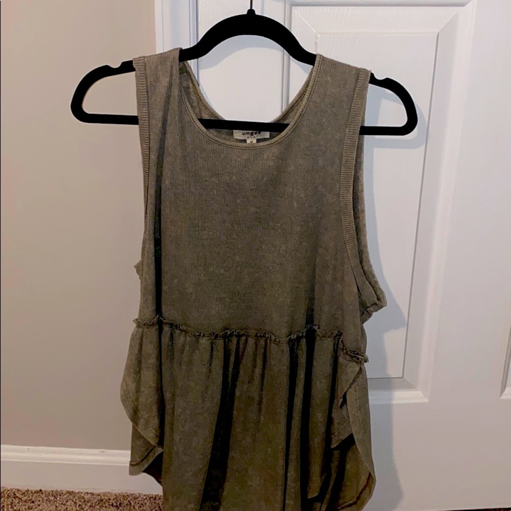 Green tank top